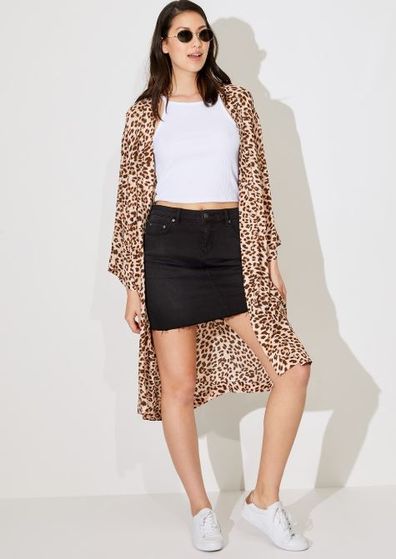 Sportsgirl Leopard kimono, $99.95