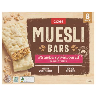 Coles Muesli Bars Strawberry Yoghurt Top