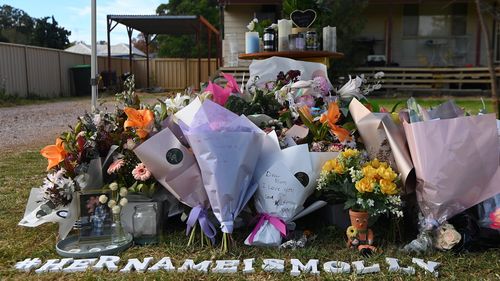 The funeral of Molly Ticehurst in May last year.