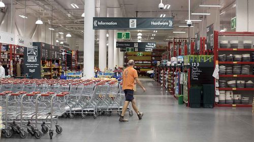 A man spat on another man during a dispute at a Bunnings Warehouse in Sydney.
