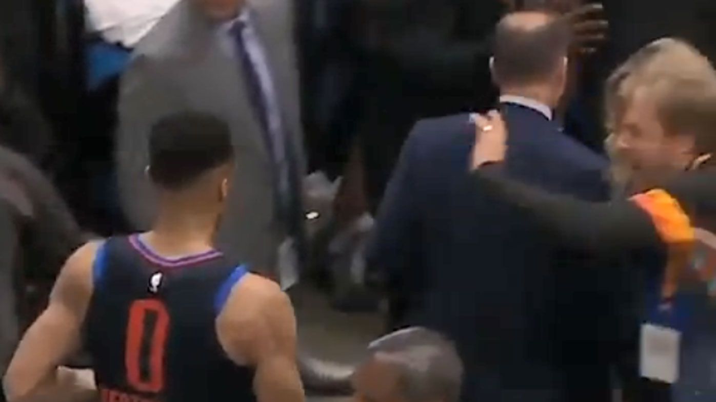 Russell Westbrook lashes out at fan after Thunder's season ending NBA loss to Jazz