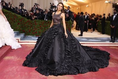 Kendall Jenner at the 2022 Met Gala celebrating In America: An Anthology of Fashion at The Metropolitan Museum of Art on May 2, 2022 in New York City.