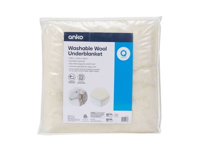 Washable wool underblanket