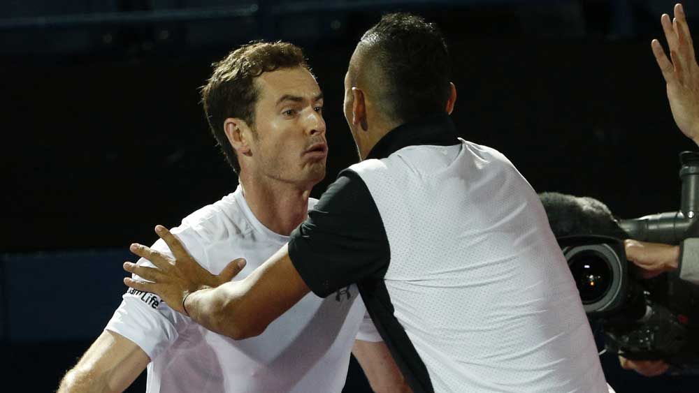 Andy Murray and Nick Kyrgios. (AFP)