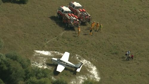 The plane was forced to make an emergency landing at around 12.30pm. (9NEWS)