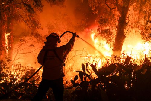 Authorities announced that more than a quarter of a million people are under evacuation orders as wind-whipped flames rage through scenic areas west of Los Angeles.