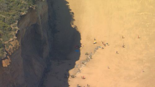 One person has been seriously injured after a cliff collapsed at a Melbourne beach.