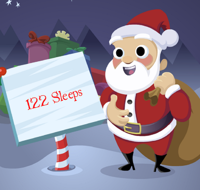 There are just 122 sleeps until Christmas.