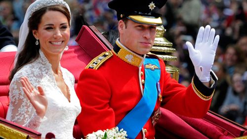 The Duke and Duchess of Cambridge were married in April 2011. (AAP)
