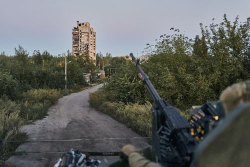 A Ukrainian soldier in his position in Avdiivka, Donetsk region, Ukraine, on Aug. 18, 2023. 