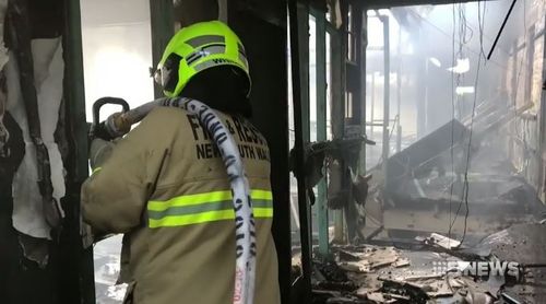 Fire crews worked through the day to fully extinguish the blaze. (9NEWS)