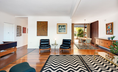 Mid-century modern home in Australia for sale.