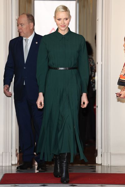 charlene princess of monaco green dress Princesse Charlene de Monaco Potted Climbing Rose