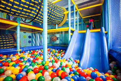 Modern children playground indoor, playcentre, soft play