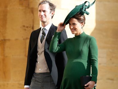 Pregnant Pippa Middleton arrives at Princess Eugenie's royal wedding