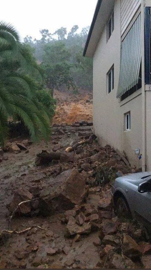 Residents self-evacuated after a landslip in Mueller Street. 