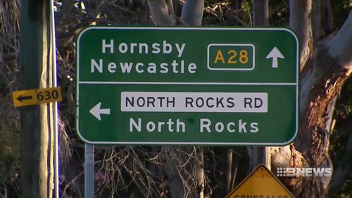 A right turn lane is being put in at North Rocks Road. Picture: 9NEWS