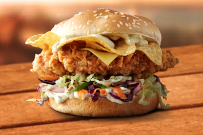 KFC Zinger Crunch burger.