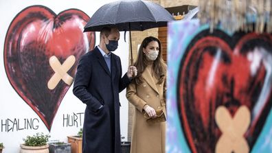 Britain's Prince William and Kate, Duchess of Cambridge visit Newham ambulance station in East London, Thursday March 18, 2021.