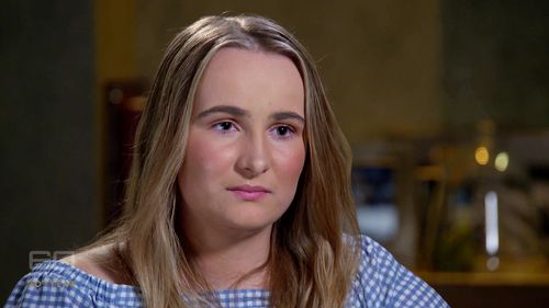Aria Kirwan said she was subjected to cruel initiation rituals at St Mark's College at the University of Adelaide. (60 Minutes)