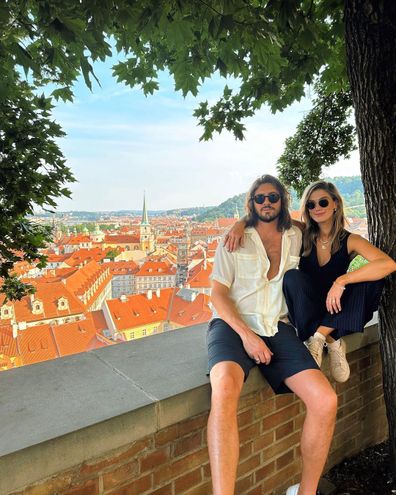 Delta Goodrem and Matthew Copley in Prague