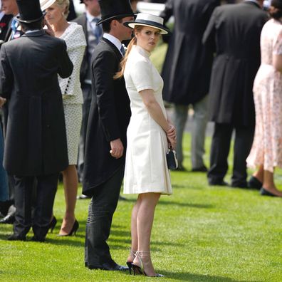 Princess Beatrice, looks on, during the second day of the Royal Ascot horserace meeting, at Ascot Racecourse, in Ascot, England, Wednesday, June 15, 2022.