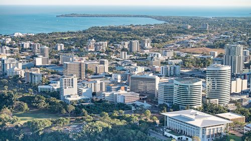 Aerial shots of Darwin city