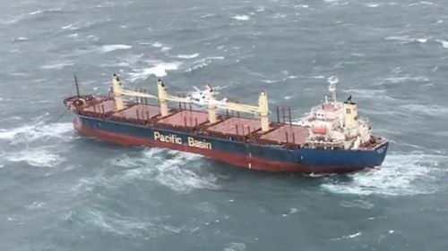 The ship stranded off the NSW coast without power.