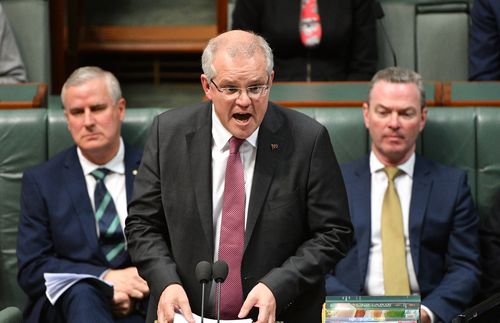 Scott Morrison in parliament yesterday.