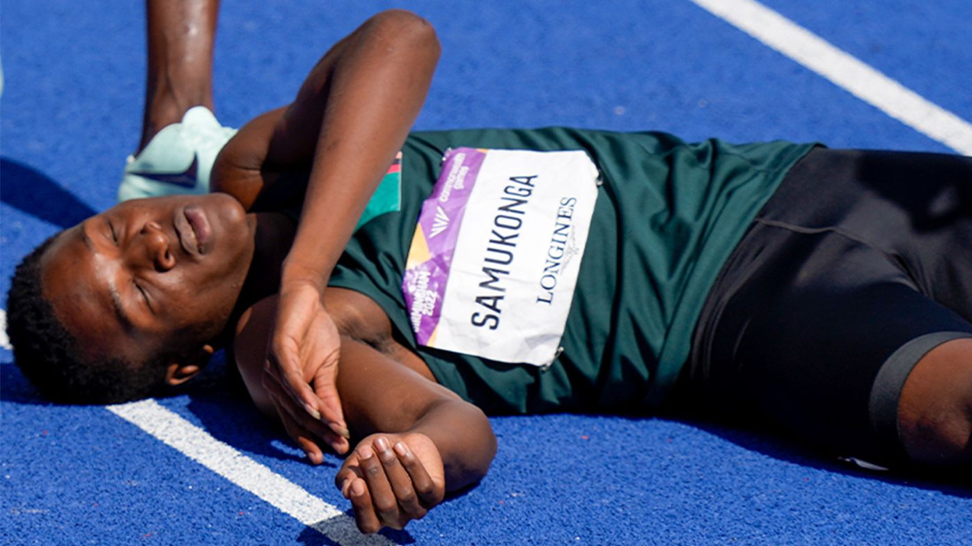 Zambian sprinter descends into frightening state as 'extraordinary' finish snatches 400m gold