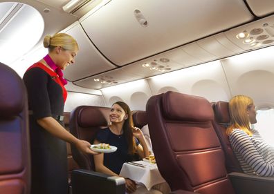 qantas economy plane cabin