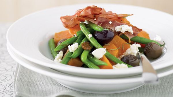 Sweet potatoes and beans nicoise