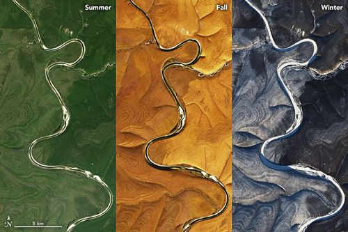 Russia Markha River stripes