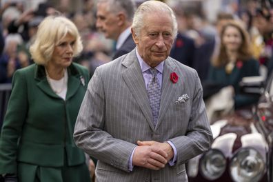 King Charles and the Queen Consort are seen in York, November 2022