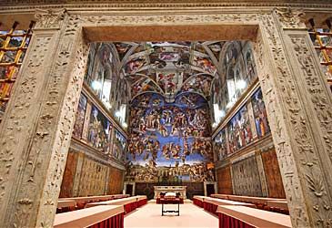 What is the height of the Sistine Chapel's vaulted ceiling?