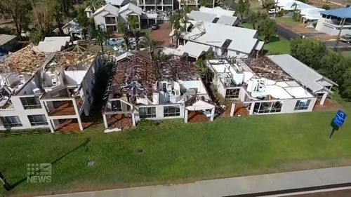 Cyclone Seroja damage in WA town.