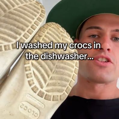 Washing crocs in dishwasher