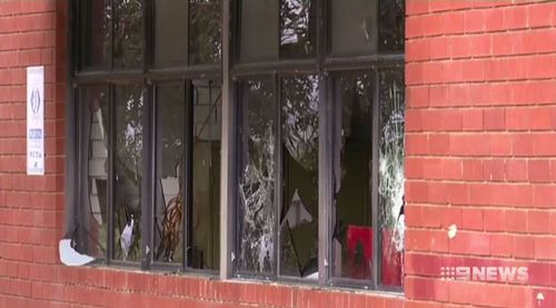Two boys aged 12 and 13 are accused of setting fire to a classroom at John Willcock College. Picture: 9NEWS