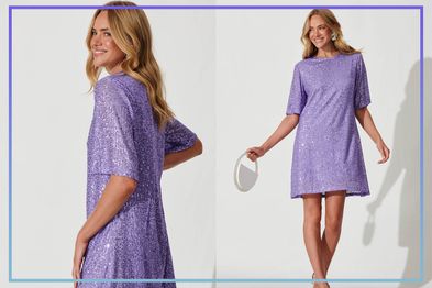 9PR: Its Me Dress In Lavender Sequin