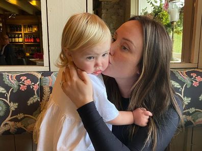Charlotte Crosby and her daughter Alba