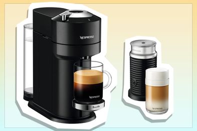 9PR: Nespresso Vertuo Next Premium Coffee Machine by Breville with Aeroccino3 Milk Frother