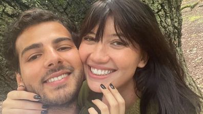 Model Daisy Lowe expecting first child with fiancé Jordan Saul.