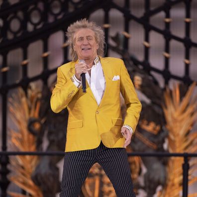 Rod Stewart at the Queen's Platinum Jubilee Party.