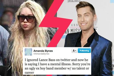 Lance Bass tried to reach out to Amanda and was shot down in a ball of flames.