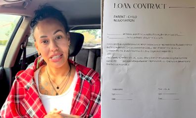 Mum on Instagram puts together Loan Contract for kids. 