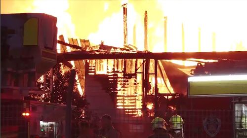 Corrimal High School has erupted into a raging inferno in the early hours of the morning.