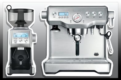 9PR: Breville The Dynamic Duo Espresso Machine with Grinder, Brushed Stainless Steel