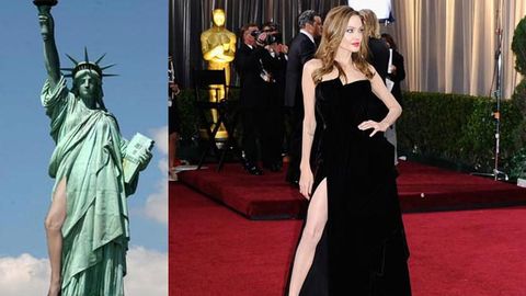 Angelina Jolie 'horrified' over leg bomb memes