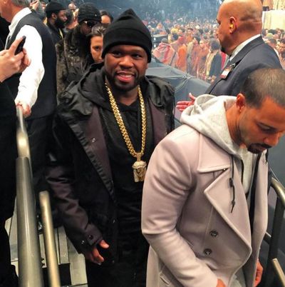 Rapper 50 Cent attended the show.