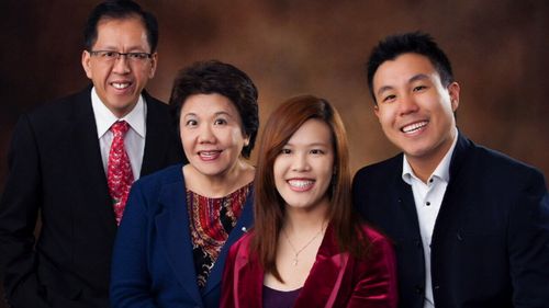 Curtis Cheng with his family.